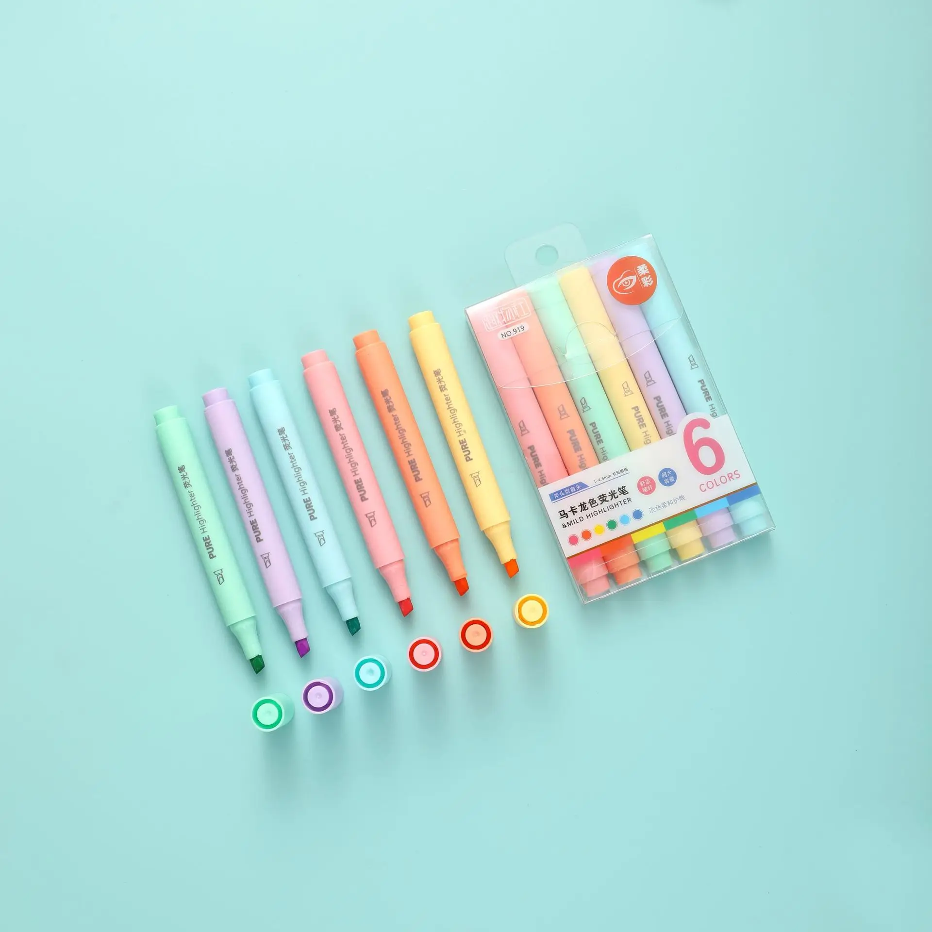6 adet/takım Pastel Renk Macar - Pastel Highlighter Set Double Ended incelemesi ve fiyatı