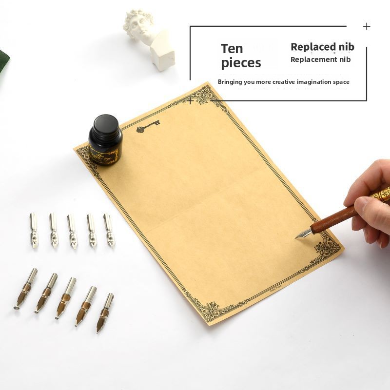 Retro Ahşap Çubuklu Dip Kalem  - Writing Tools incelemesi ve fiyatı